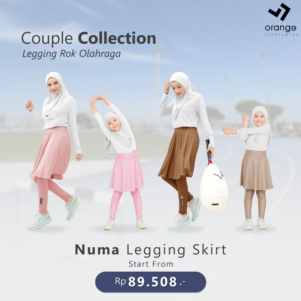KLEPU.ID Celana Senam Rok Legging Rok Olahraga Anak Dewasa Skirt Sport Zumba Senam Renang Jogging - 