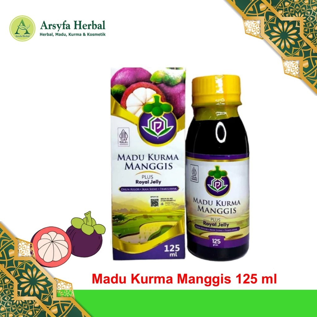 Madu Kurma Manggis Plus Royal Jelly 125 ml Madu kurma manggis madu kirma asli 100% original Madu kur