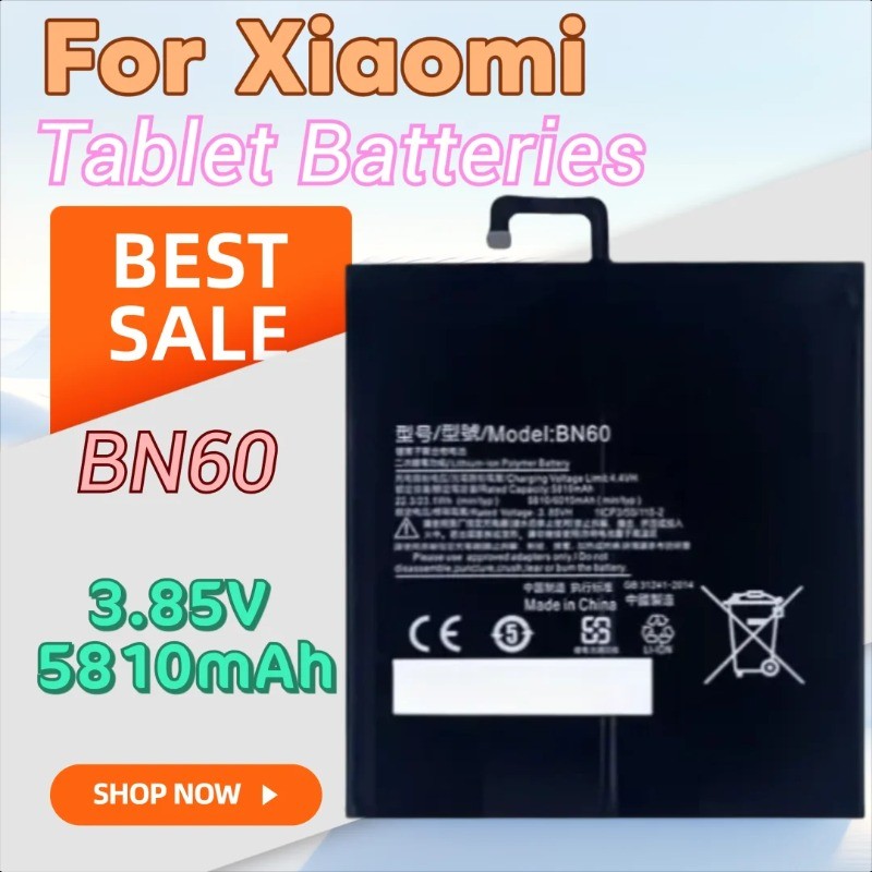 High Quality New BN60 Tablet Batteries 3.85V 5810mAh for Xiaomi Pad 4 Tablet Pad4 MiPad4 Capacity Ba