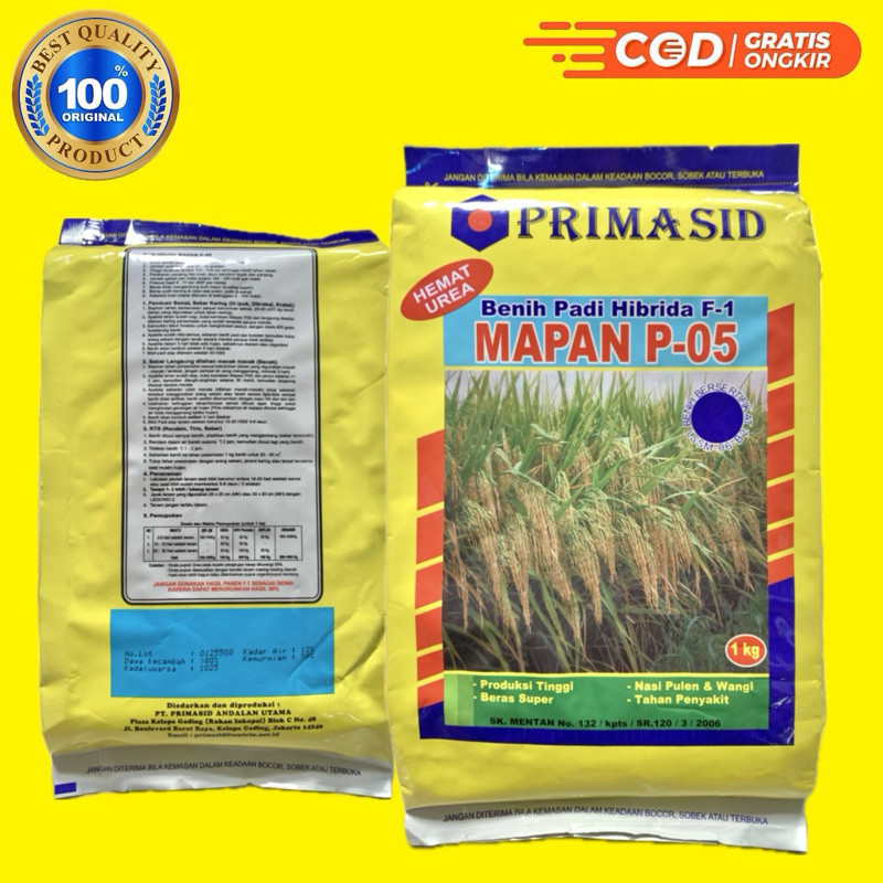 Benih Padi Mapan P05 Asli 100% Original - Primasid Hibrida