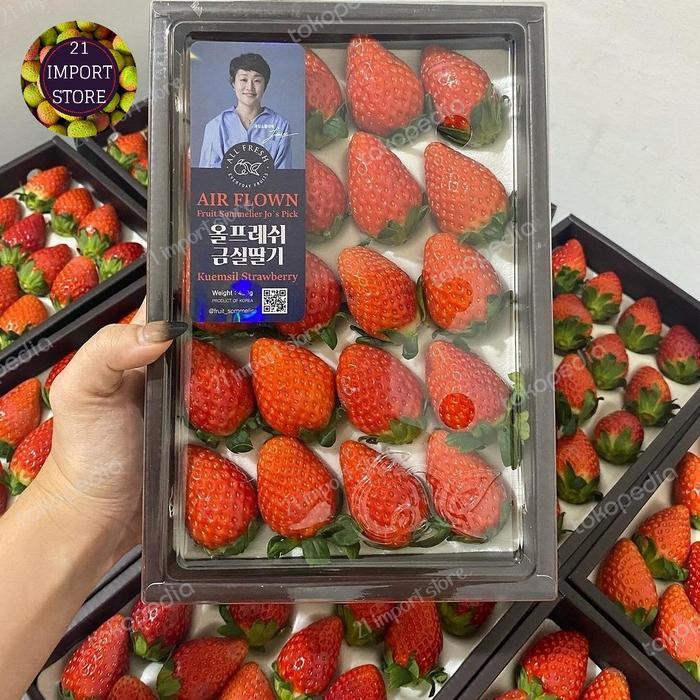 buah strawberry korea premium import / buah strawberry special 1 box