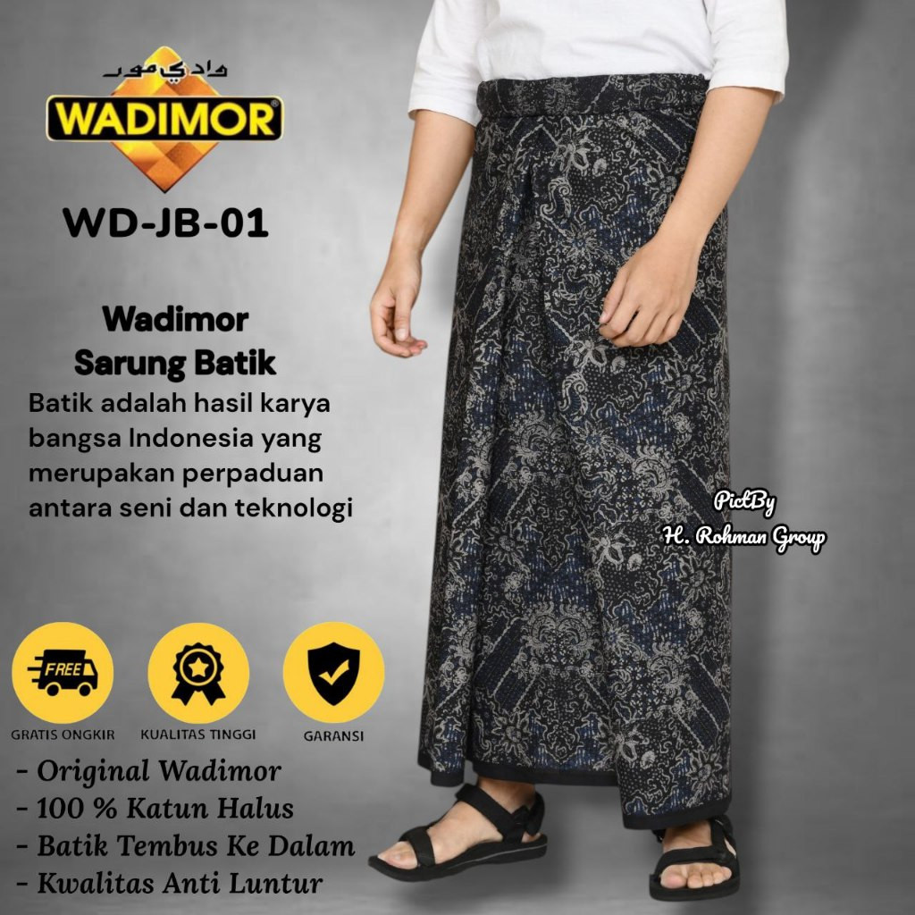 Kain Batik Wadimor JB01 | Sarung Pria Wadimor Batik | Batik Motif Terbaru | Sarung Batik Premium