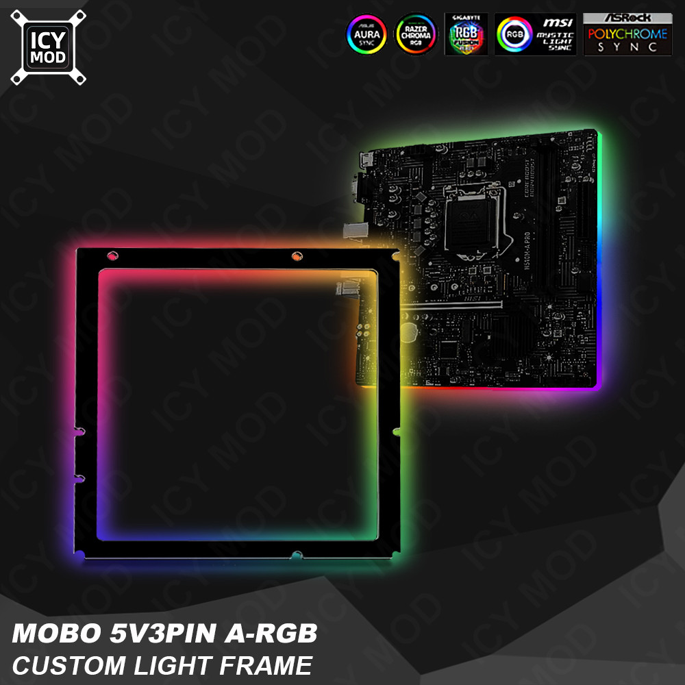 MOBO Frame Decoration Custom AURA SYNC PC Case MOD Panel ATX MATX ITX 5V3Pin Motherboard Lighting Pa