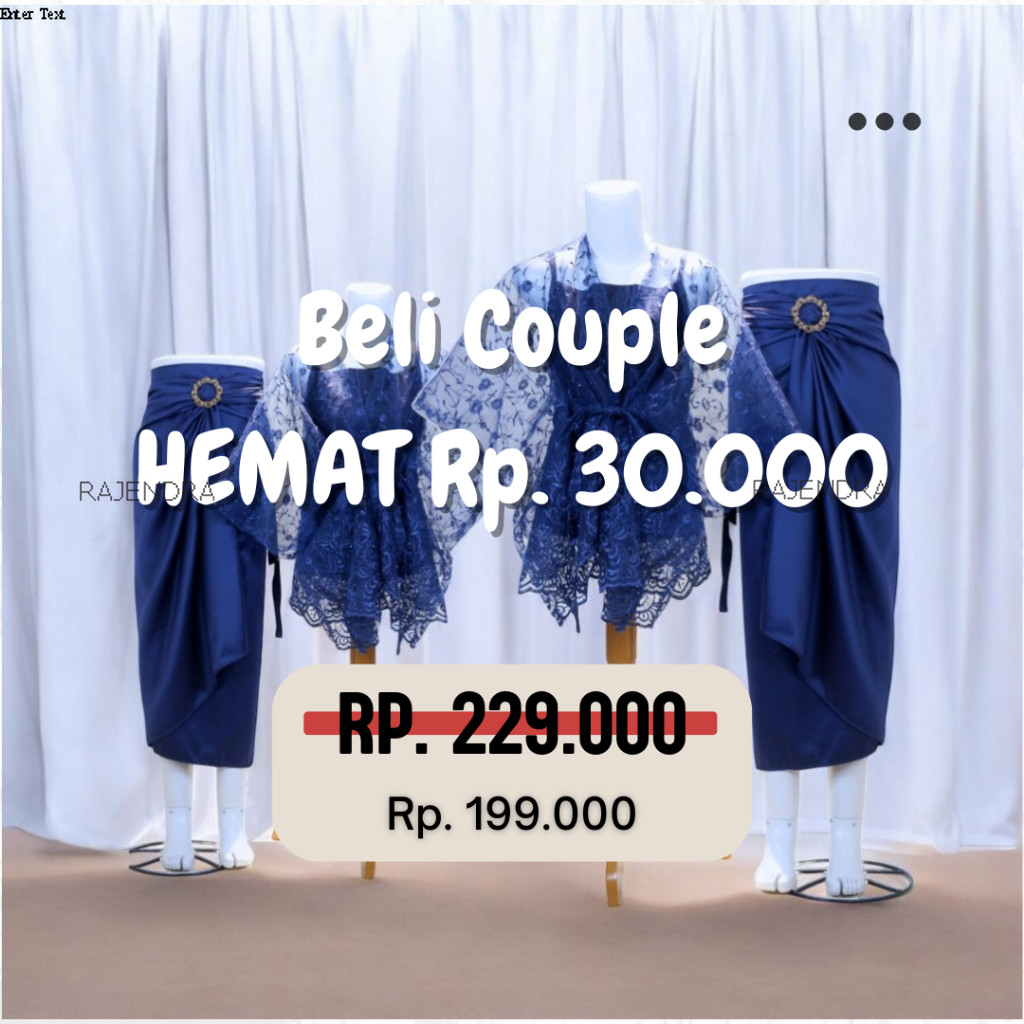 (Ibu& Anak) Kebaya Couple Ibu dan Anak Perempuan Modern Baju Kondangan Wanita Kekininan Polos