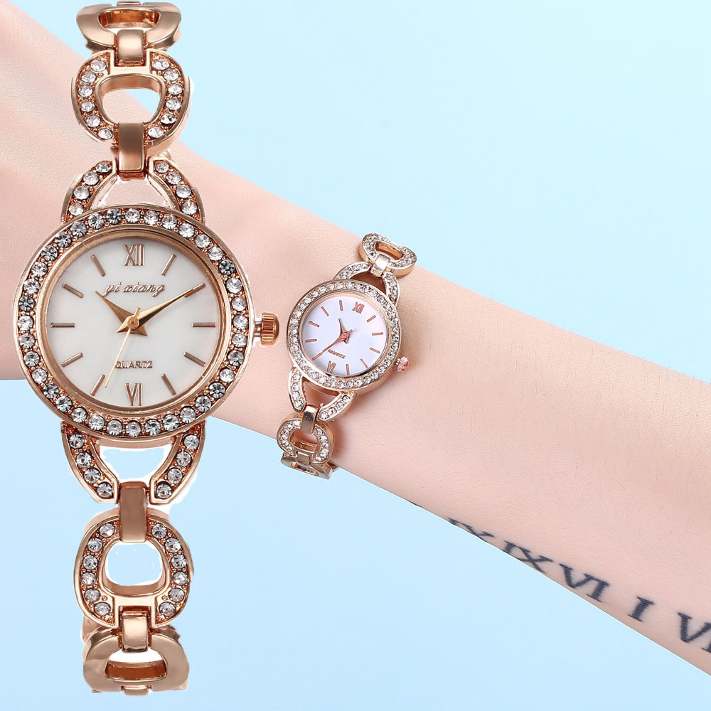 Gelang perak strip jam tangan wanita versi Korea strip kasual sederhana + mode trendi model wanita M