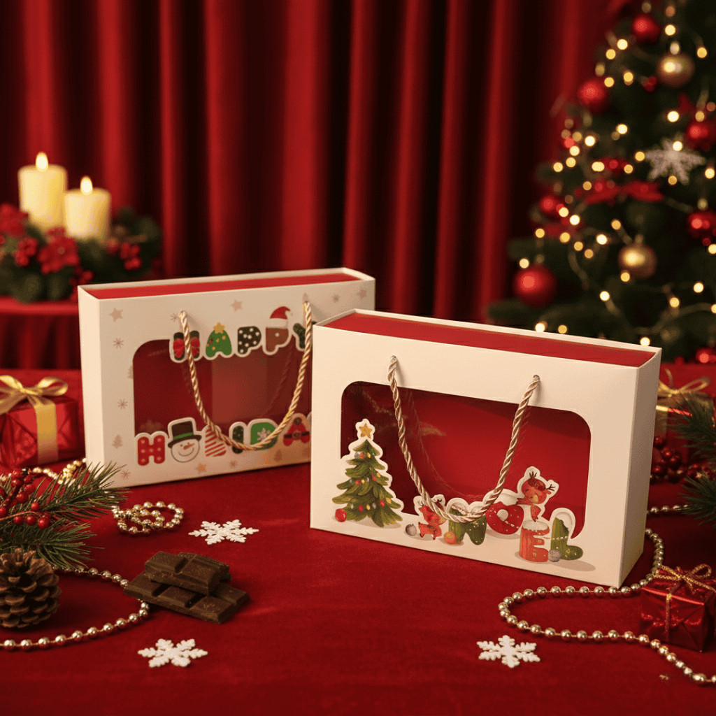 Box Mika Handle / Kotak Kue / Tas Kue Jinjing / Gift,Hampers, Hijab, Packaging, Kemasan | HH01-HH04