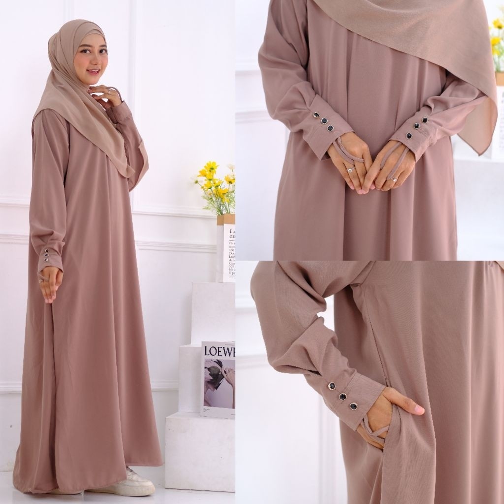Hannah Abaya Wolfis Premium Abaya Umroh Haji