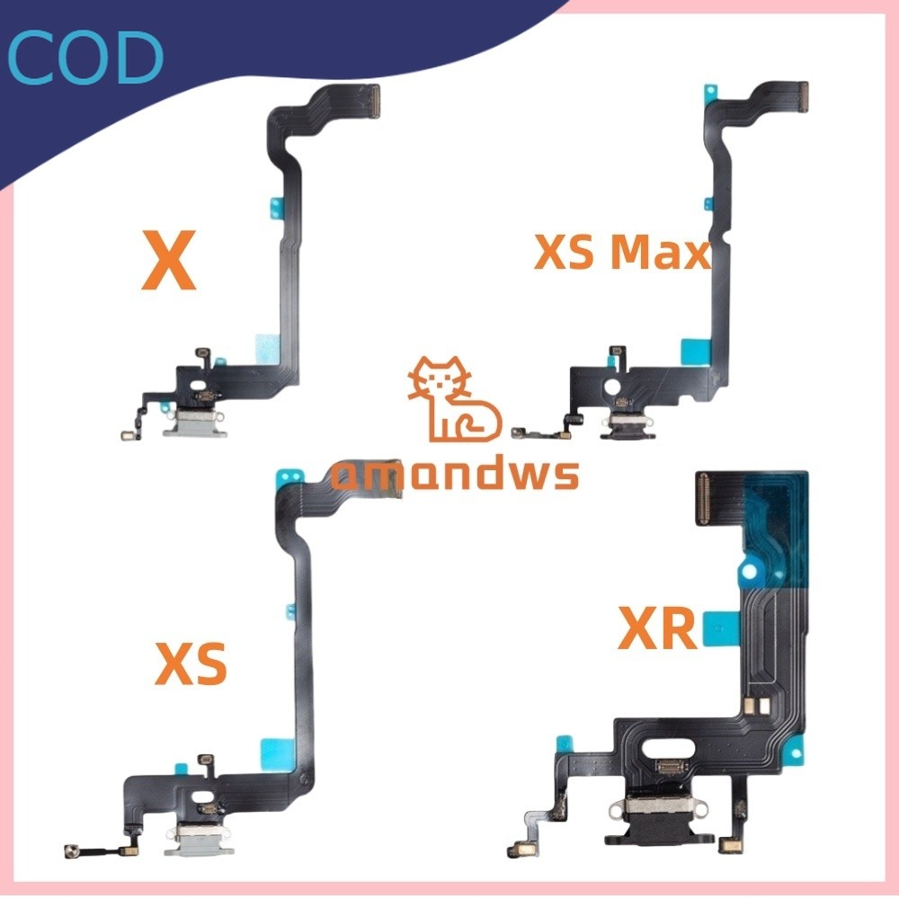 USB Port Charger Dock Connector Microphone Charging Flex Cable For iPhone X XR XS Max