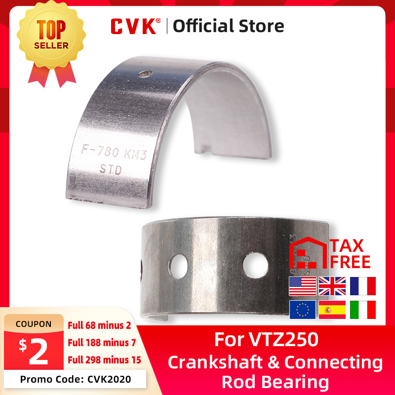 CVK Motorcycles Engine Main Crankshaft Crank Shaft Shaft Connecting Rod Bearing For Honda VTZ250 VTR