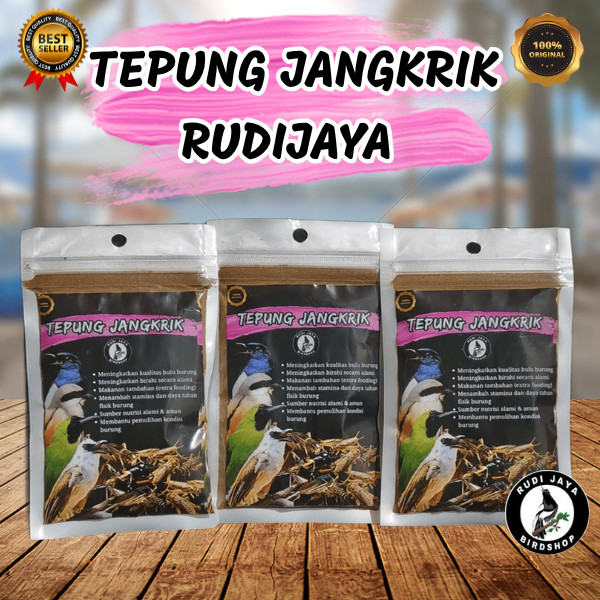 READY TEPUNG JANGKRIK MURNI RUDI JAYA EF EKSTRA FOODING PAKAN BURUNG MURAI KACER ANIS CUCAK JALAK