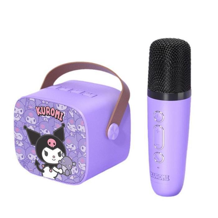 [Tia toys] Kuromi Speaker mikrofon Bluetooth nirkabel mini speaker portabel Kuromi keluarga Sanrio b