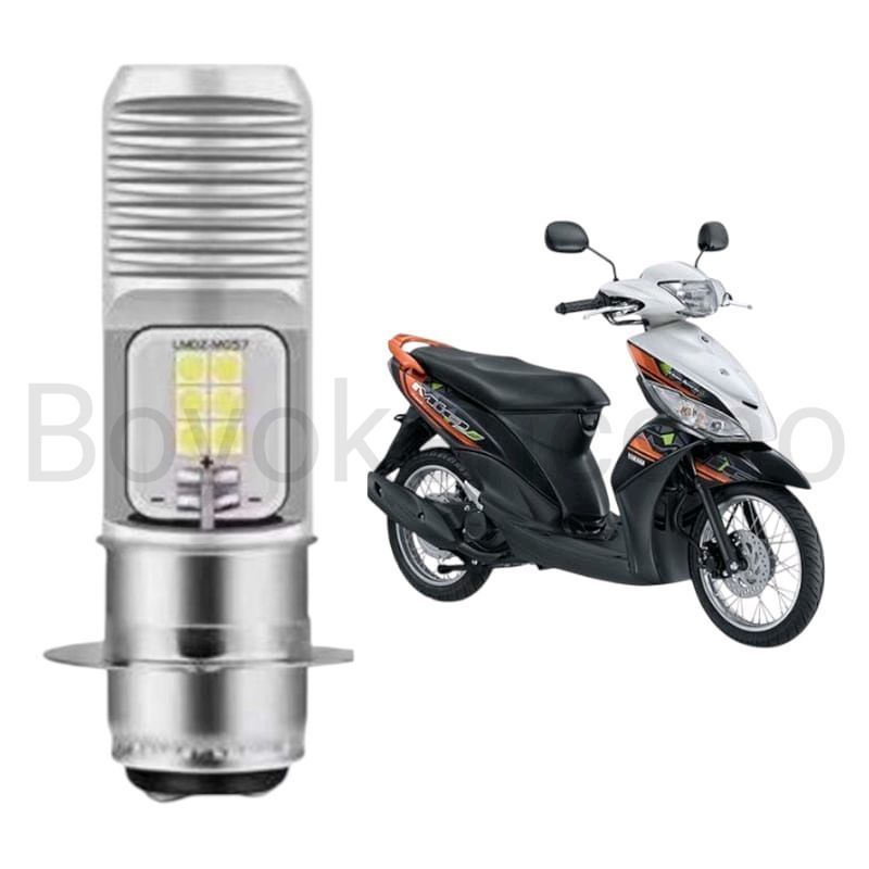 1pcs Lampu depan LED H6 12 Mata Putih terang motor Yamaha Mio J Byk