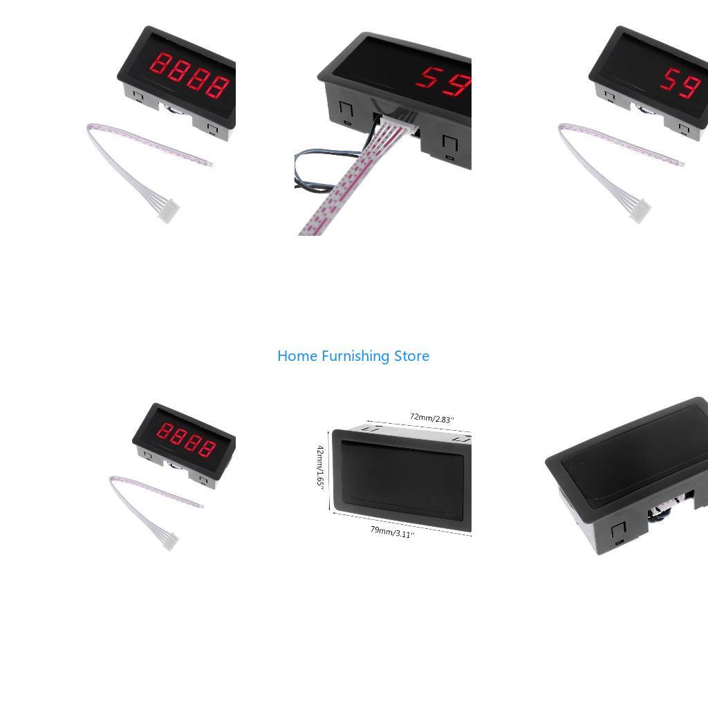 Portable git Counter 824V 4 git LED gital splay 09999 UpDown Minus Panel Counter Meter with Cable 11