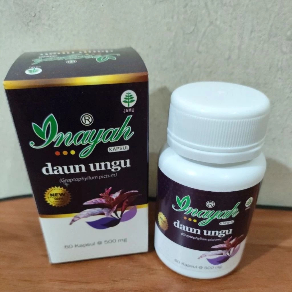 Kapsul Daun Ungu Inayah - 100% Ekstrak Daun Ungu Asli isi 60 Kapsul (38)
