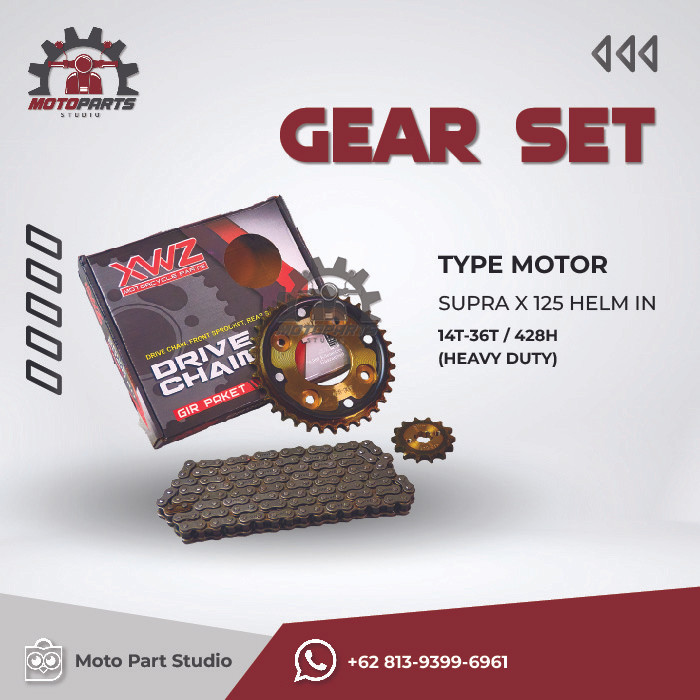 GEAR GIR SET GIR PAKET SUPRA X 125 HELM IN SUPRA X 125 INJEKSI 36T XWZ