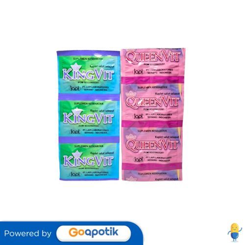Queenvit Strip Isi 6 Kaplet Dan Kingvit Strip Isi 6 Kaplet