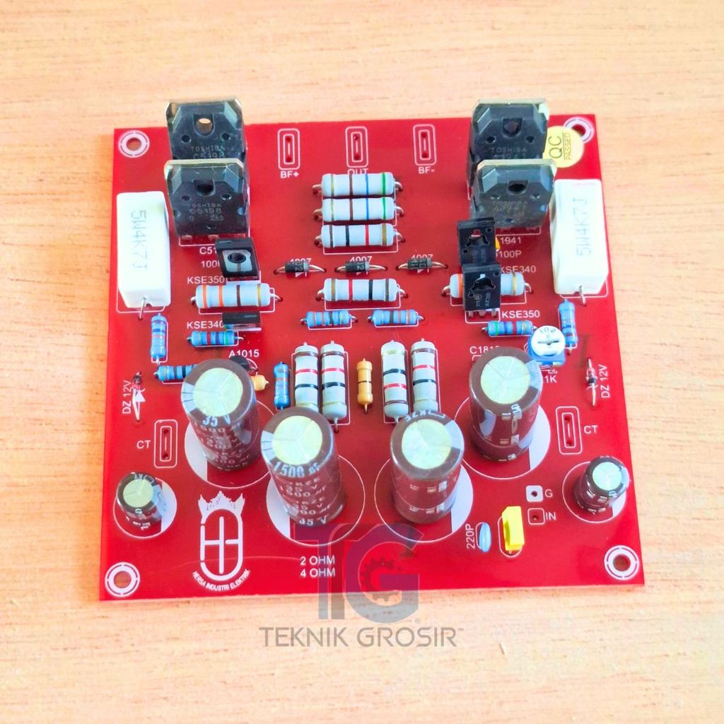 Driver Power Amplifier TBM Tenaga Besar Mono PCB 100x105mm Untuk DIY Audio
