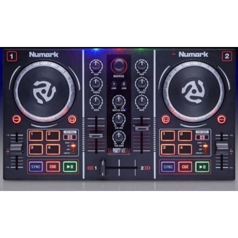 Alat DJ Numark Party Mix dengan Lampu DJ (Brand New)