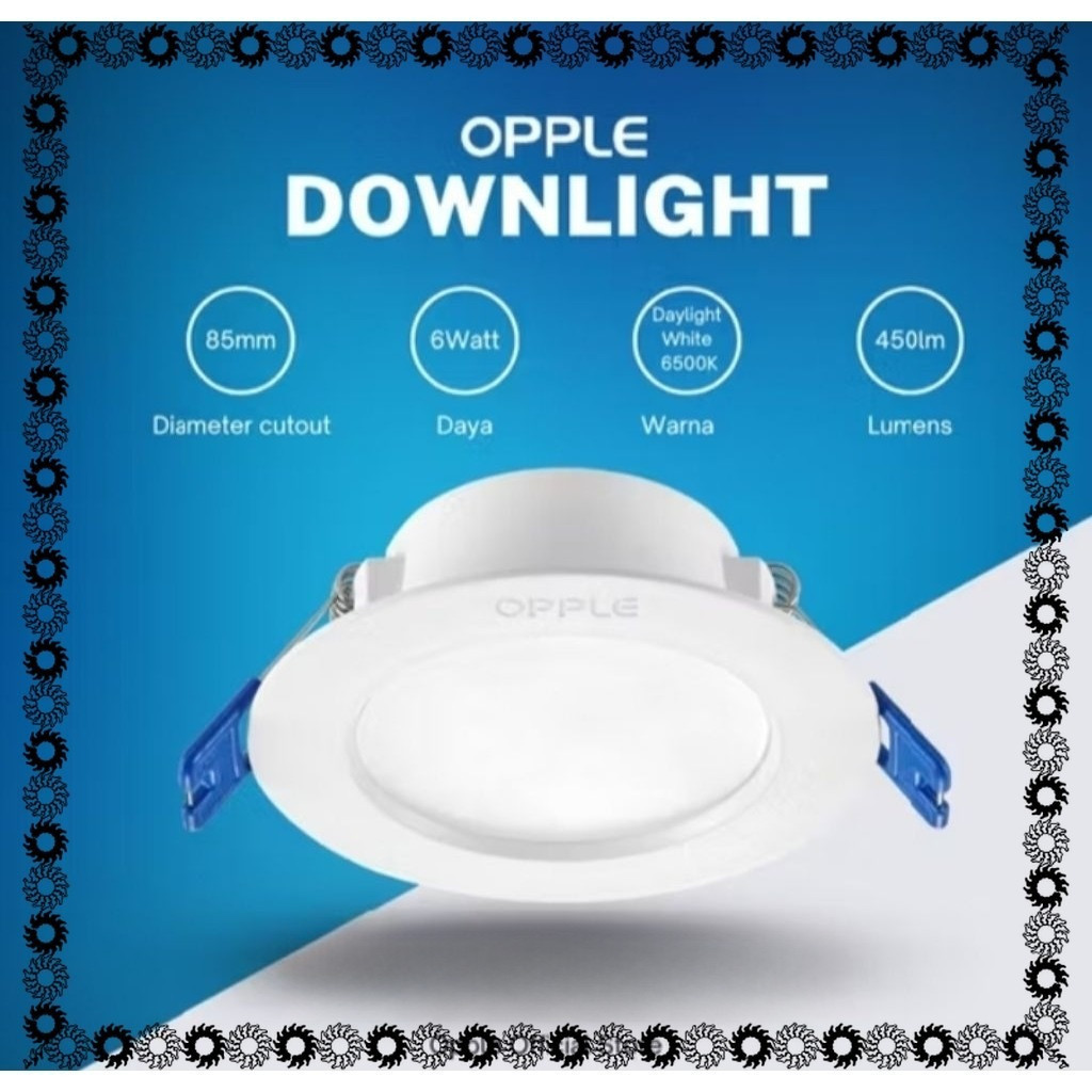 Opple Led Panel Downlight Inbow 6wat bulat warna putih