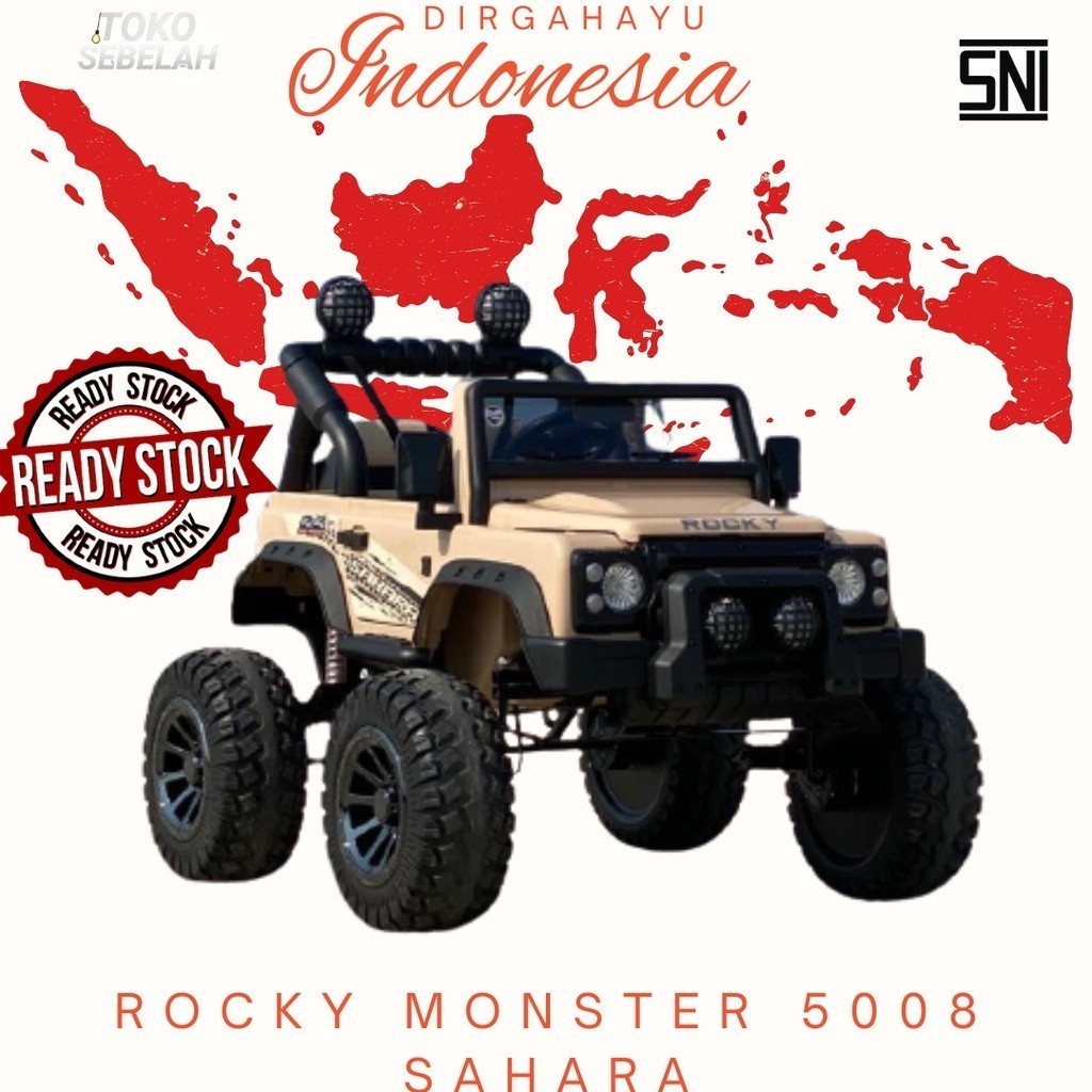 Maenan Mobilan Aki Anak Rocky Volta 5008 Monster Sahara - SHP Toys