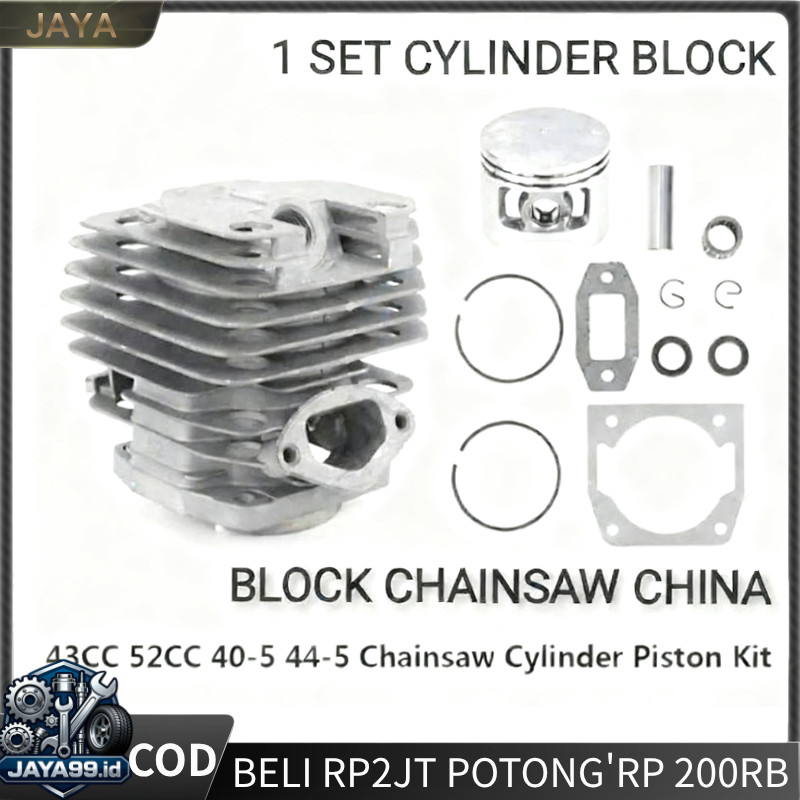[COD] JAYA Blok Maestro 5800 Block SENSO Maestro 6500 Cylinder Blok Chainsaw 5800 / 45.2MM / Cylinde