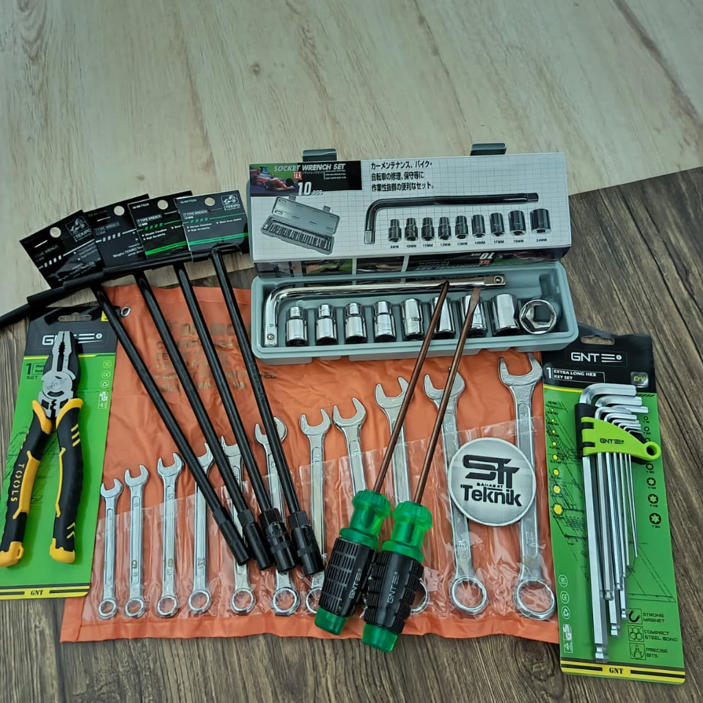 TEKIPO BY TEKIRO PAKET HEMAT BUKA BENGKEL MOTOR KOMPLIT / PERKAKAS BENGKEL / Alat Bengkel Murah / Pe