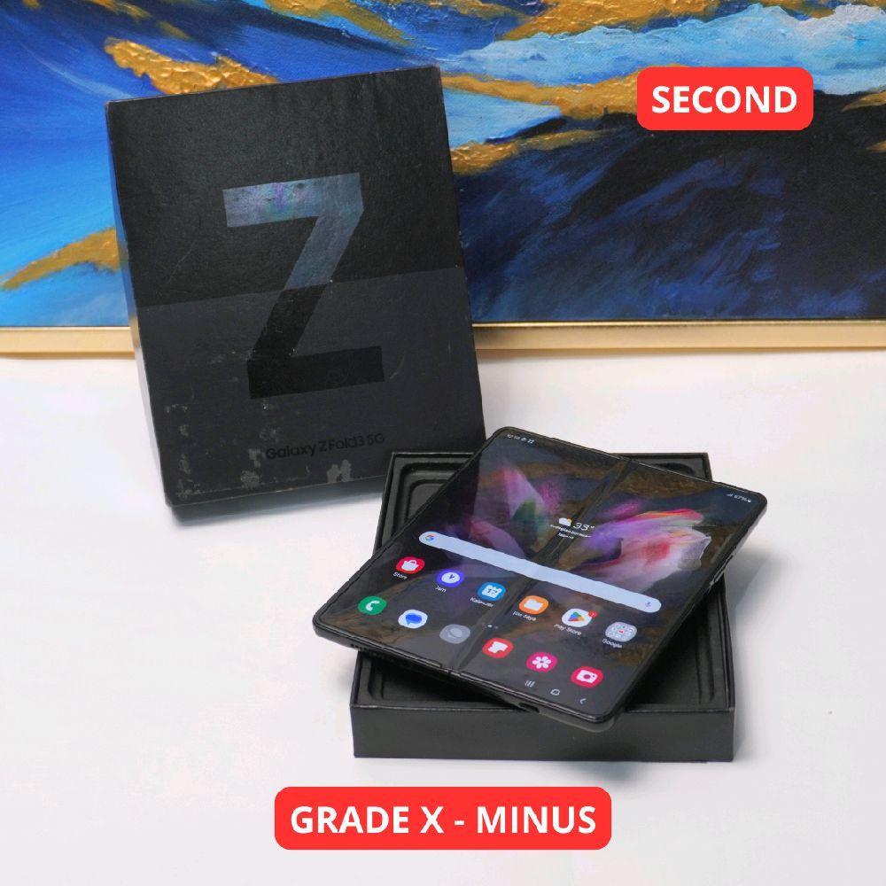 SAMSUNG Z FOLD 3 12/256 GB GRADE X - MINUS HP SECOND ORIGINAL SINAR MUTIARA CELL