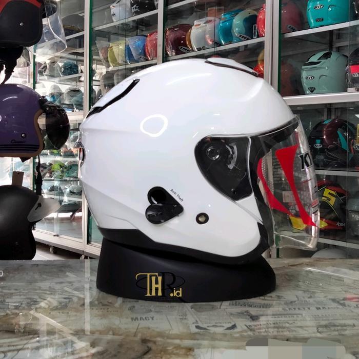 HELM KYT KYOTO R Solid Original Motorcycle Visor - PUTIH, M