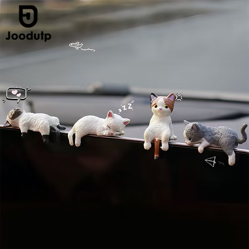 JOODUTP Hiasan Konsol Tengah Mobil Boneka Tidur yang Dapat Dipasang di Mobil Hiasan Desktop Kucing K