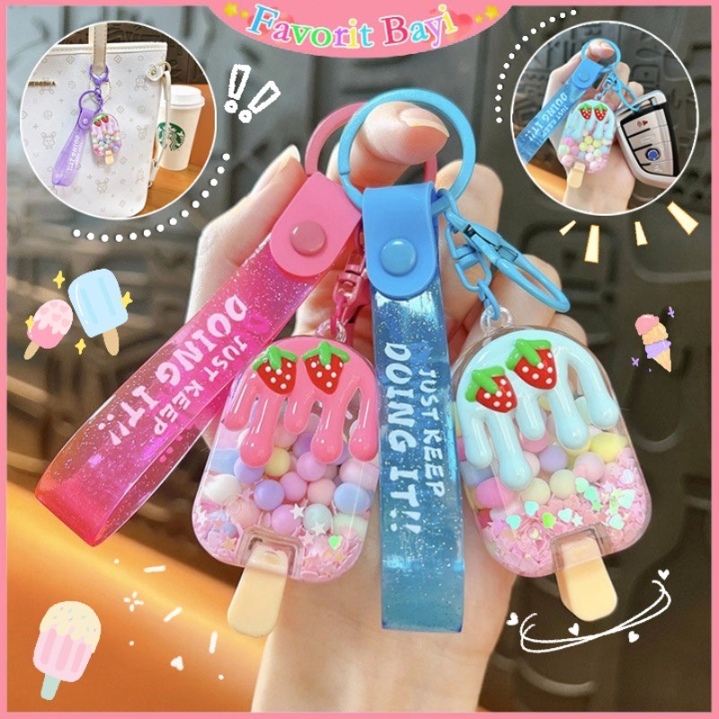 Gantungan Kunci Es Krim Permen Krim Simulasi Liontin Gantungan Tas Lucu Gantungan Es Krim