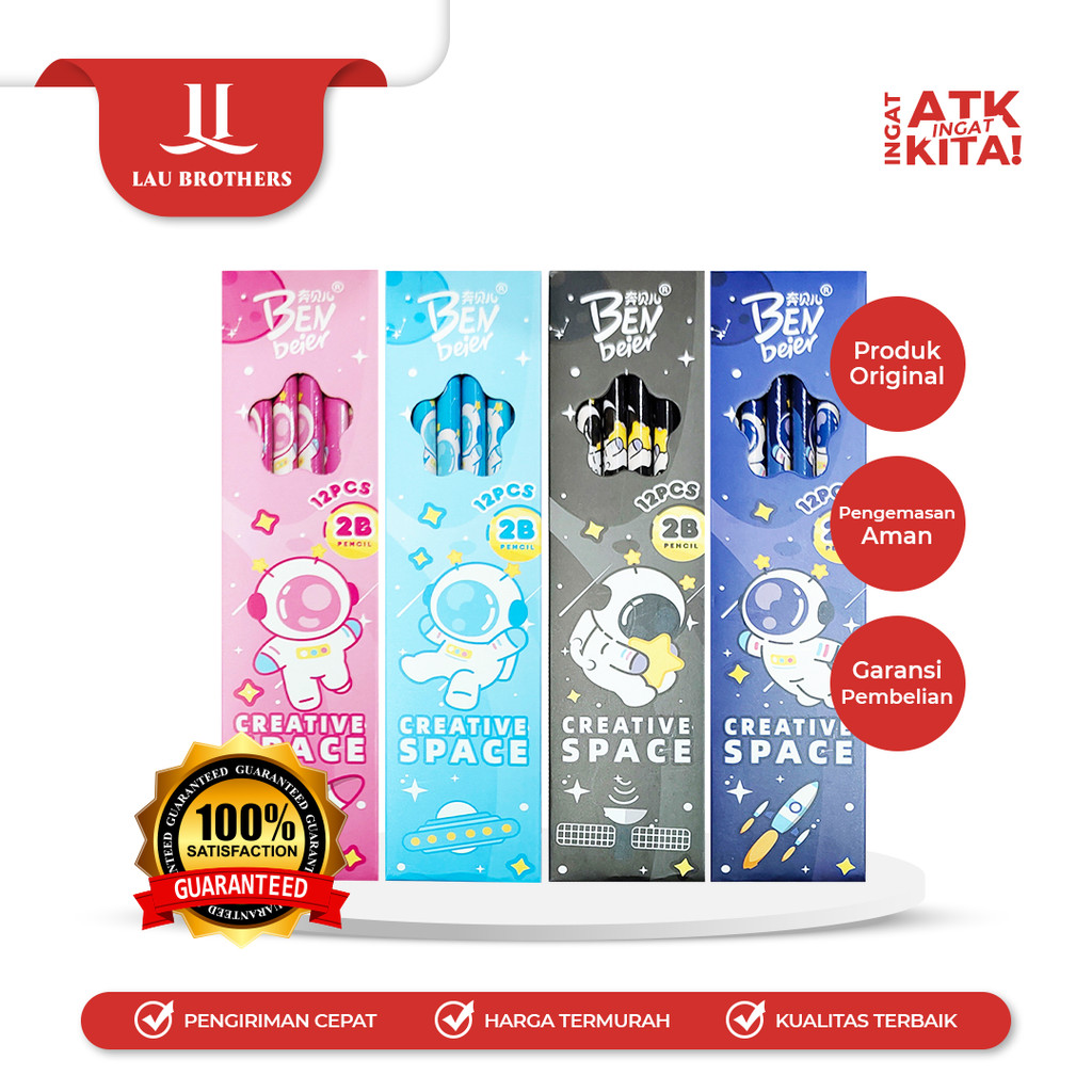 ZBANG PENSIL 2B CREATIVE SPACE 3707 (1LSN/ 12PCS)