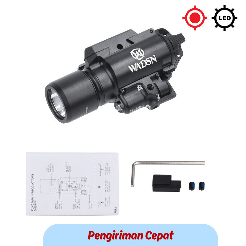 PCP X400 Tactical Airsoft Hanging Weapon Scout Light 600lumens LED Pistol Flashlight With Green Red 