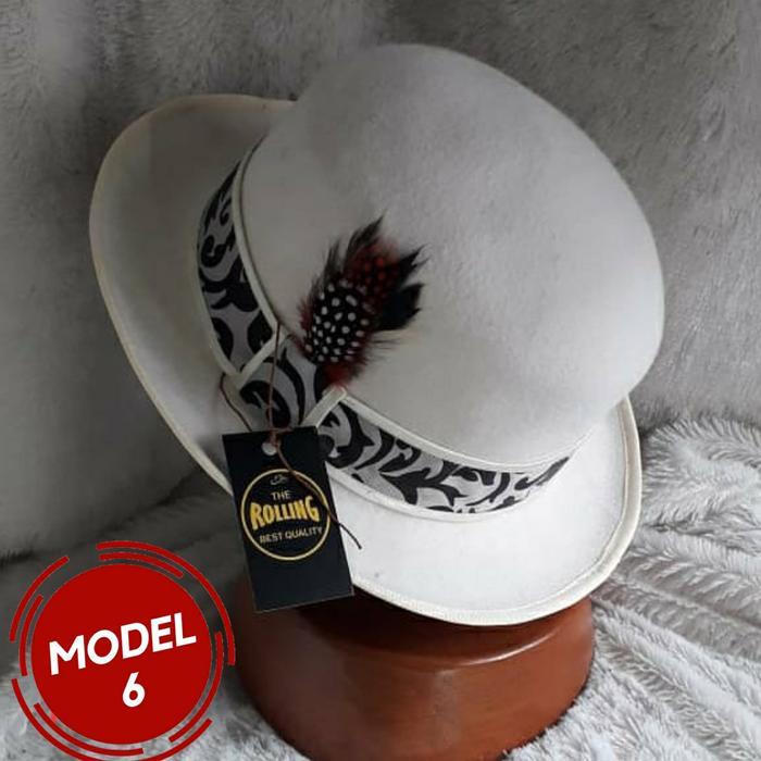Topi Fedora Marlboro Panama Bowler Bahan Laken Import Original - Model 9, S