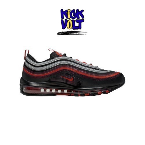 Sneakers Nike Air Max 97 Black University Red Metallic Silver  Original   Unisex