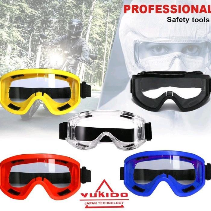 KACAMATA SAFETY GOGGLES VITATOOLS MODEL CROSS Sport - Kuning