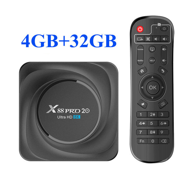 Smart TV Box X88 Pro 20 TV Box Android 11 Rockchip RK3566 8GB RAM 128GB ROM 8K 24G 58G WIFI  Set Top