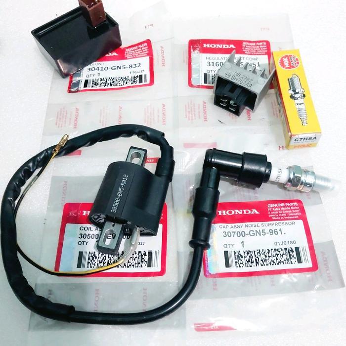Cdi+Koil+Kiprok+Busi+Tutup Busi Pengapian Honda Supra Fit Supra Astrea Prima Lagenda Grand Mesin Mot