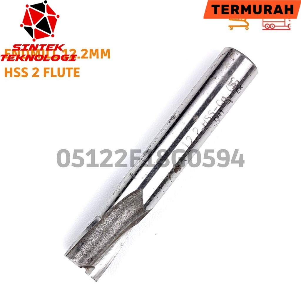 Endmill 12.2mm 2 Flute Hss OSG Bukan Carbide