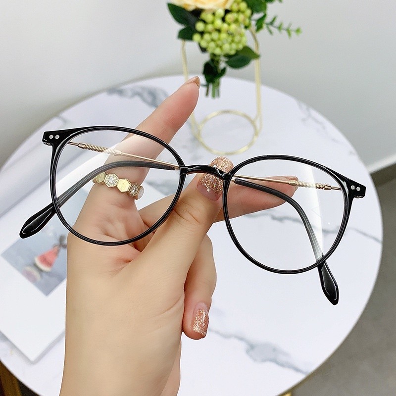 Kacamata Minus -1 Sampai -6 Zhijing-01 Fashion Korea Anti Blue Light anti Radiasi Model Cat Eye Kaca