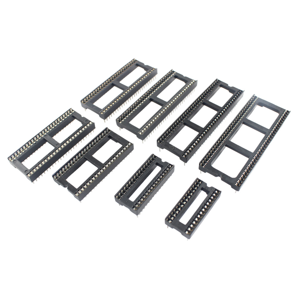 10pcs 1.778mm Pitch 28P 32P 42P 48P 52P 56P 64P DIP Solder Square Hole Narrow Wide IC Socket Connect