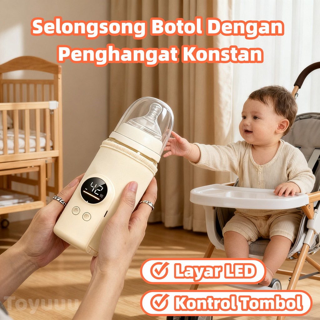 Portable Milk Warmer/Baby Bottle Warmer/Penghangat Asi Momama/Milk Heater/6 Tingkat Suhu Yang Dapat 