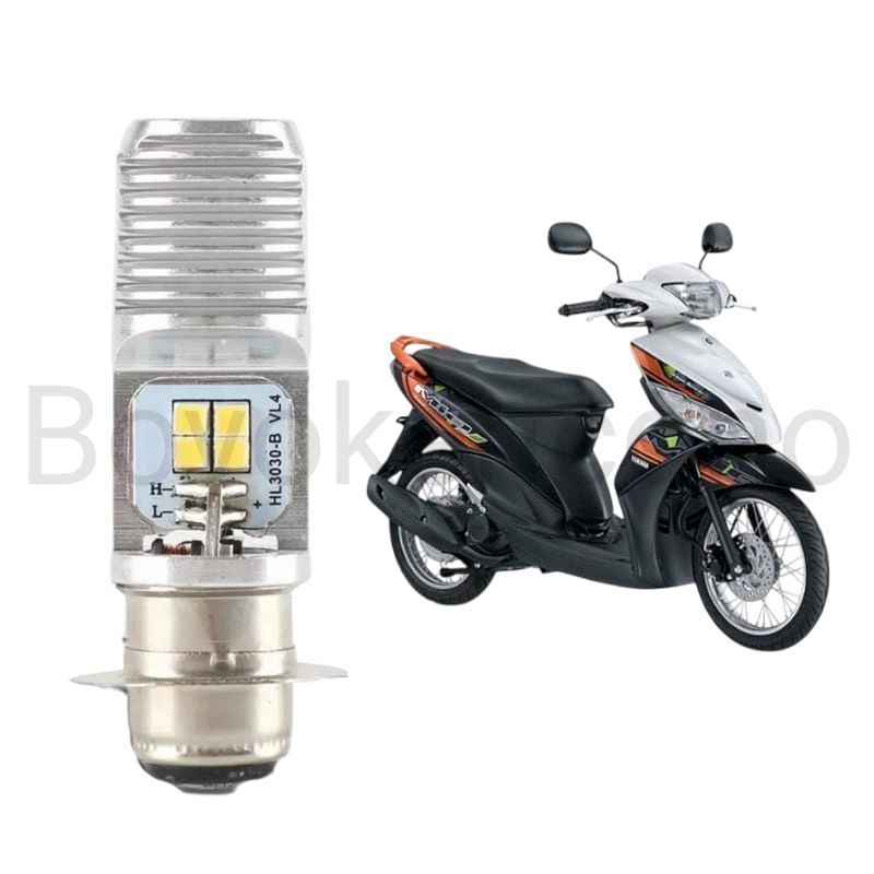 1pcs Lampu depan LED H6 6 Mata Putih terang motor Yamaha Mio J Byk