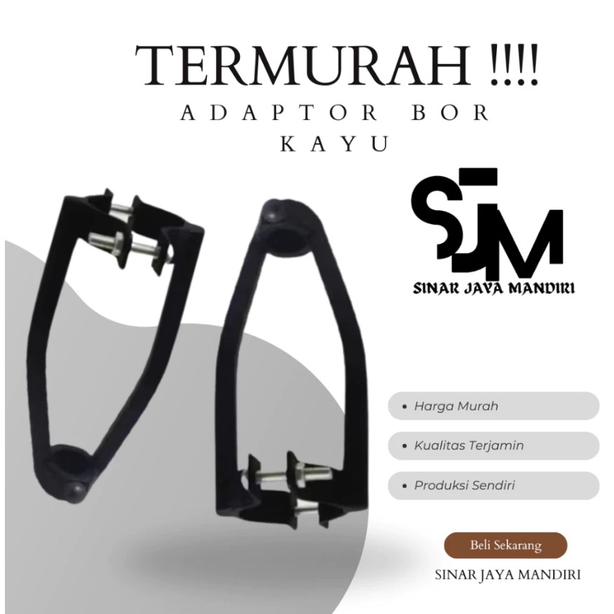 Adaptor Bor Bobok Kayu Pahat Bobok Kayu Dudukan Bor Kayu Pahat Kayu Persegi