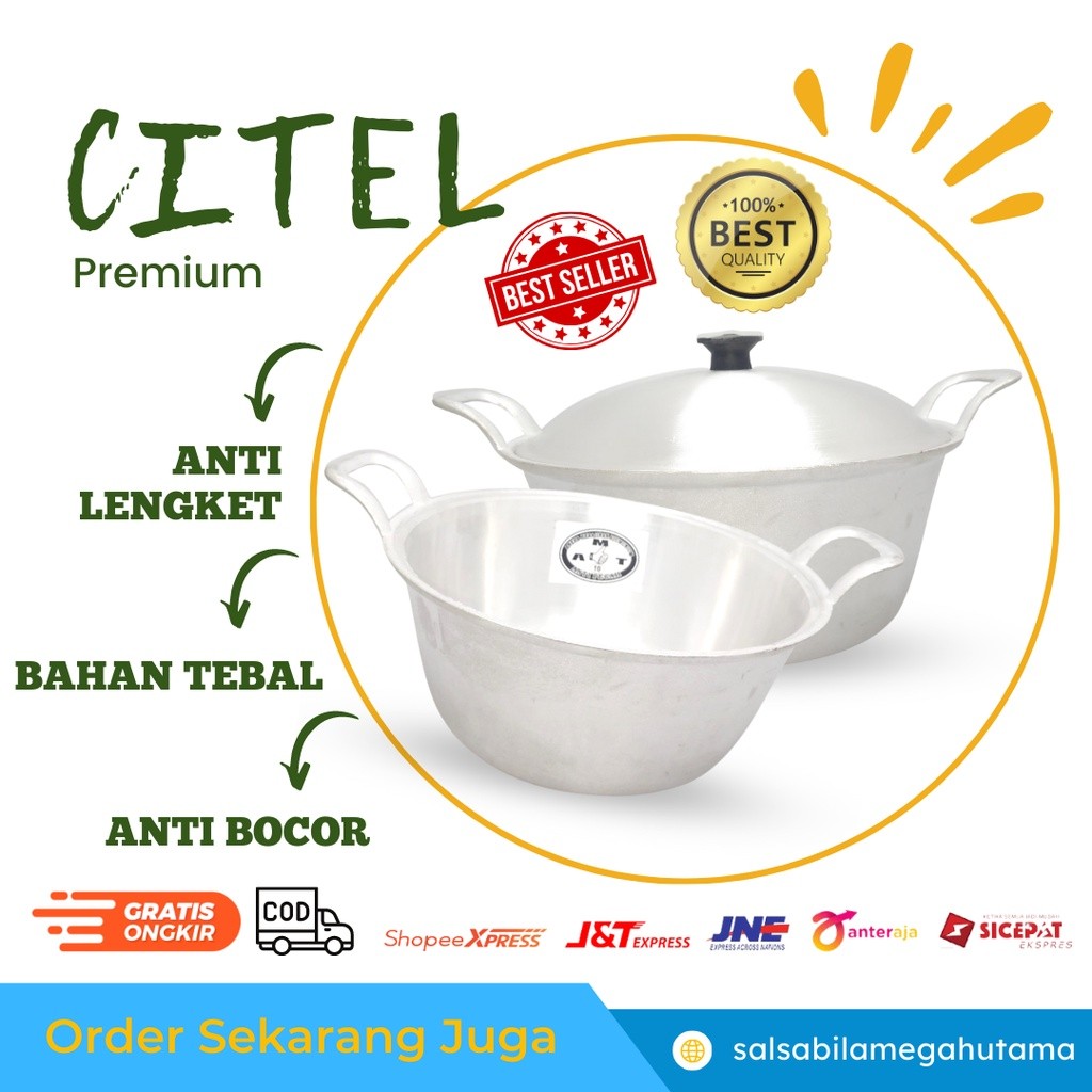 CTL17 - citel panci katel / citel wajan katel - Citel No 10 12 14 16 panci katel tradisional anti pe