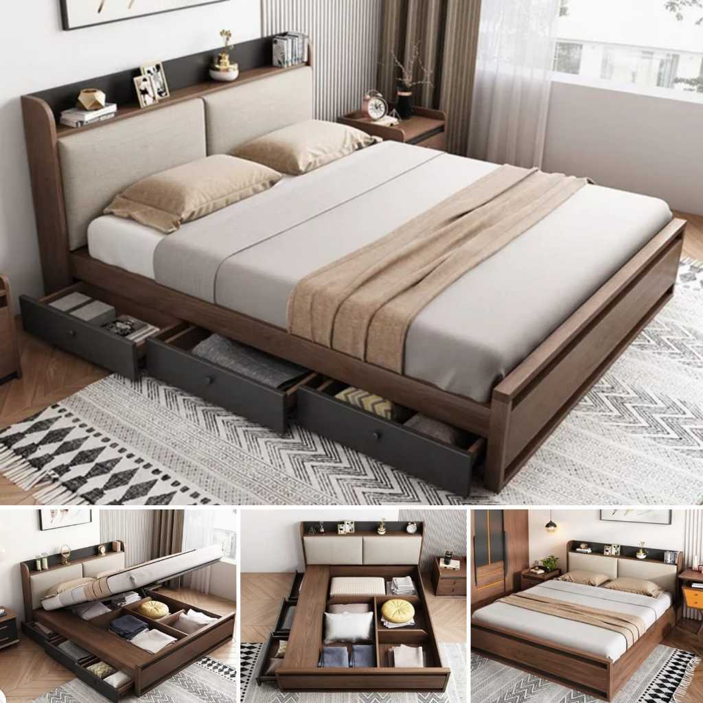 GRATIS ONGKIR+SETTING FULLSET ABRAHAM RANJANG DIPAN LIPAT LACI BAGASI KARGO (BED 180x200) / DIVAN AP