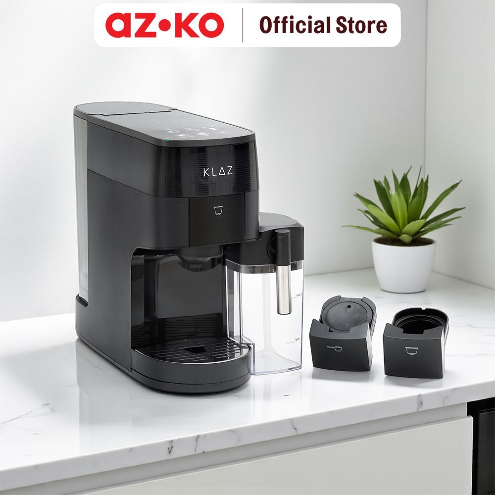 AZKO Klaz Coffee Maker Capsule Dengan Frother Touch - Hitam Mesin Kopi Coffee Machine Alat Pembuat M