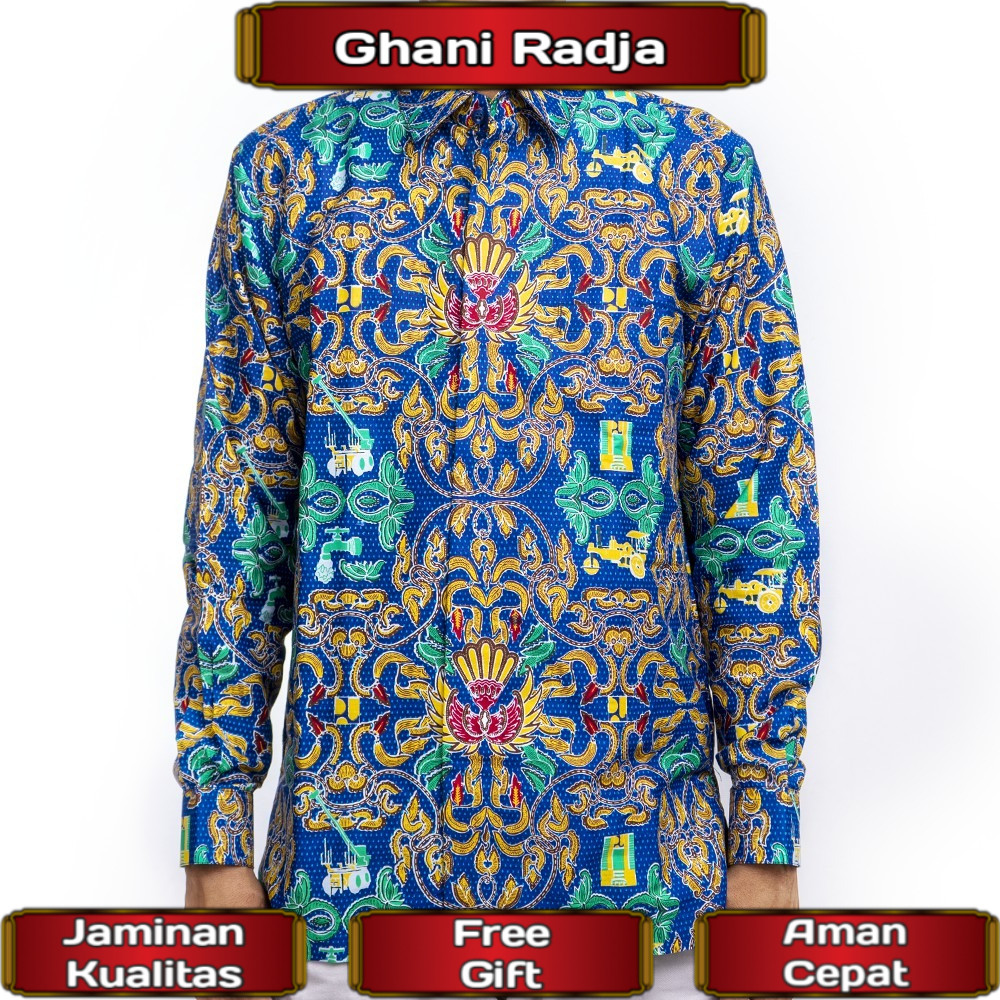 BATIK TRUSMI HAFIYAN OFFICIAL SERAGAM KEMEJA BATIK PRIA LENGAN PANJANG PUPR MOTIF BATIK KEMENTRIAN P