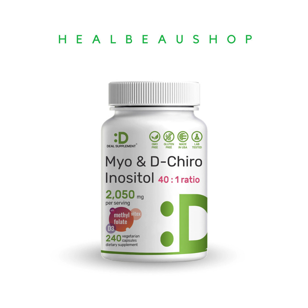 Deal Myo-Inositol & D-Chiro Inositol (40:1), 240 Veggie Capsules