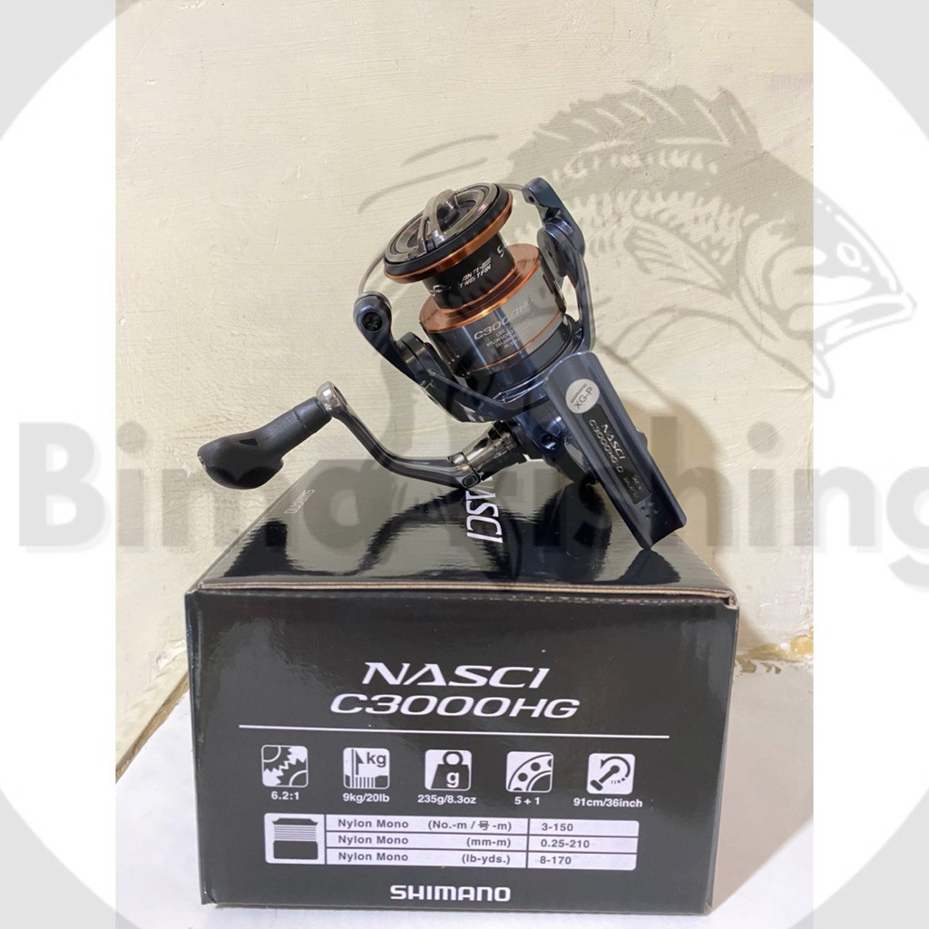 Reel Shimano NASCI 2025 500 s/d 3000 Reel Spining Shimano