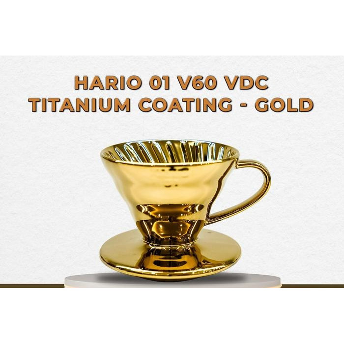 Hario V60 Dripper 01 PVD Ceramic Titanium Coating Gold